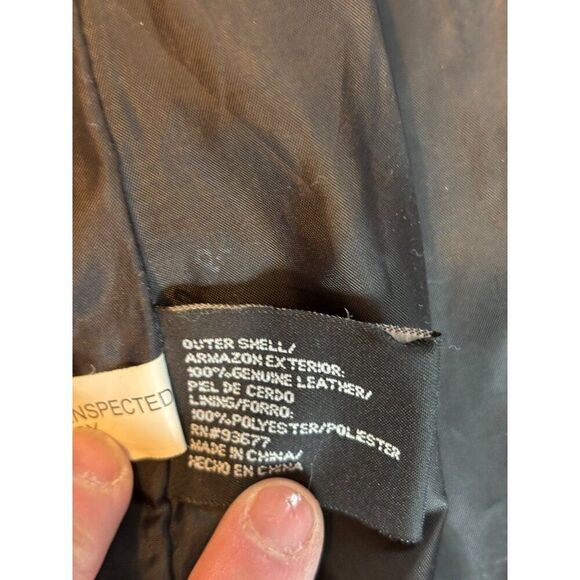 East 5th Womens Medium Genuine Leather Black Jacket - Picture 6 of 12